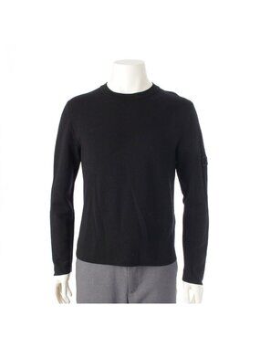 Dior Wool Logo Patch Knit Sweater Black